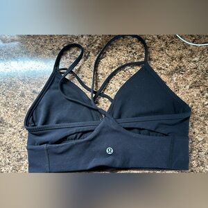 Black Strappy Sports Bra
